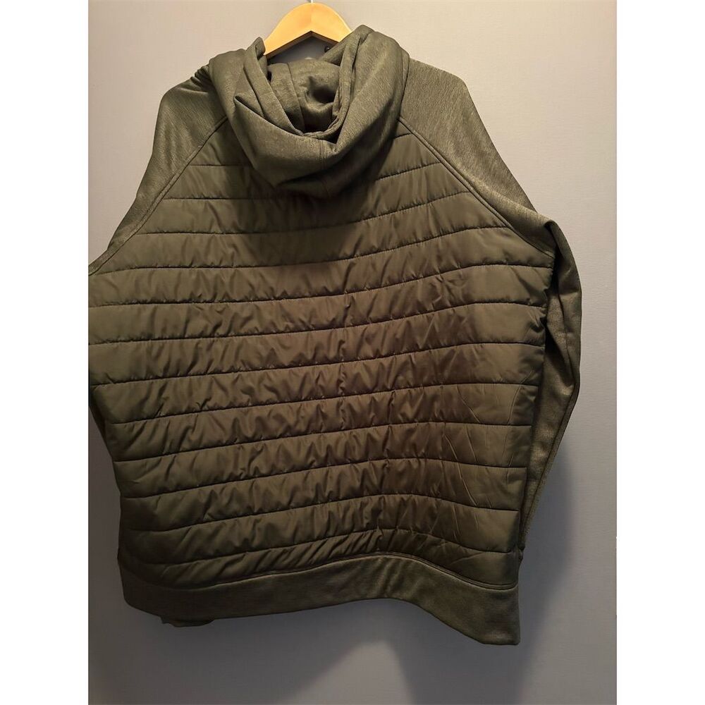 Reebok Men's 3XL Green Lightly Quilted Zip-Up Hoodie Winter - Picture 6 of 9